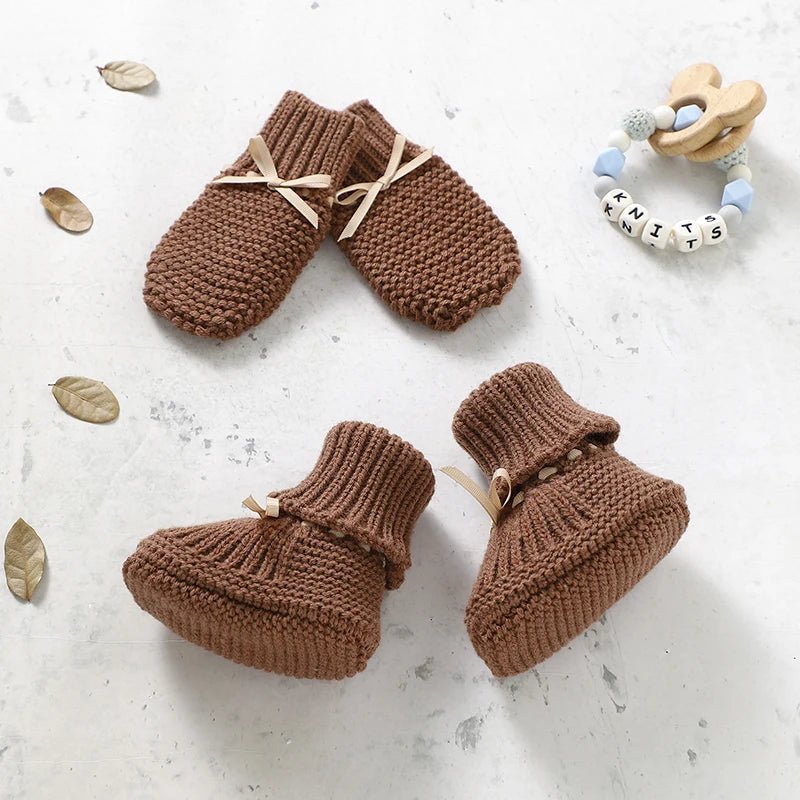 Knit Booties & Mittens Set (Newborn) - Baby Care Shop