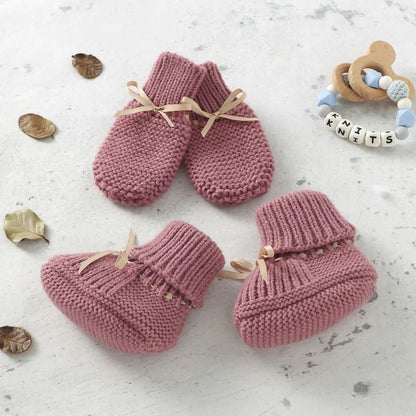 Knit Booties & Mittens Set (Newborn) - Baby Care Shop