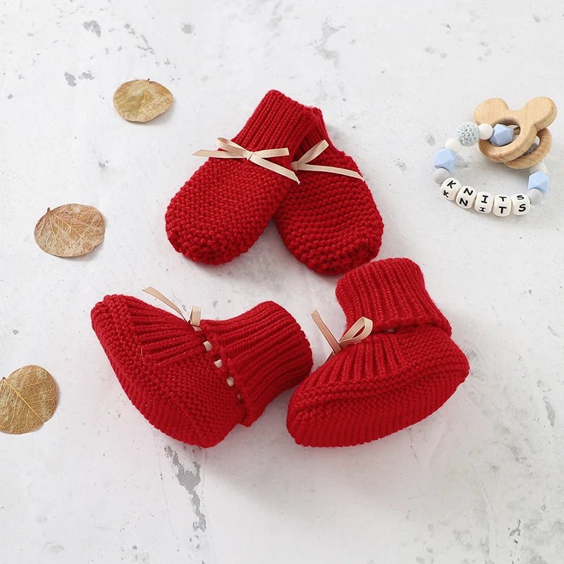 Knit Booties & Mittens Set (Newborn) - Baby Care Shop