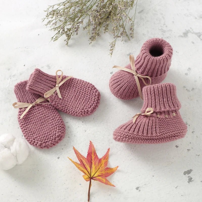 Knit Booties & Mittens Set (Newborn) - Baby Care Shop