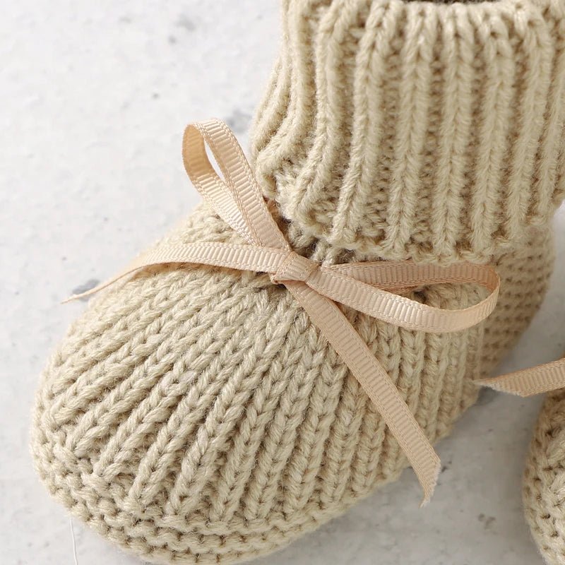 Knitted Butterfly - knot Baby Booties (0 - 18M) - Baby Care Shop