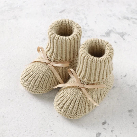 Knitted Butterfly - knot Baby Booties (0 - 18M) - Baby Care Shop