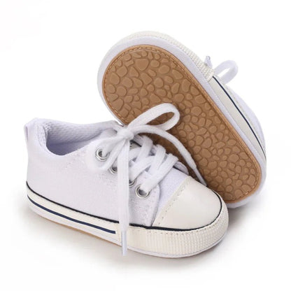 Non - slip Canvas Baby Sneakers (0 - 18M) - Baby Care Shop