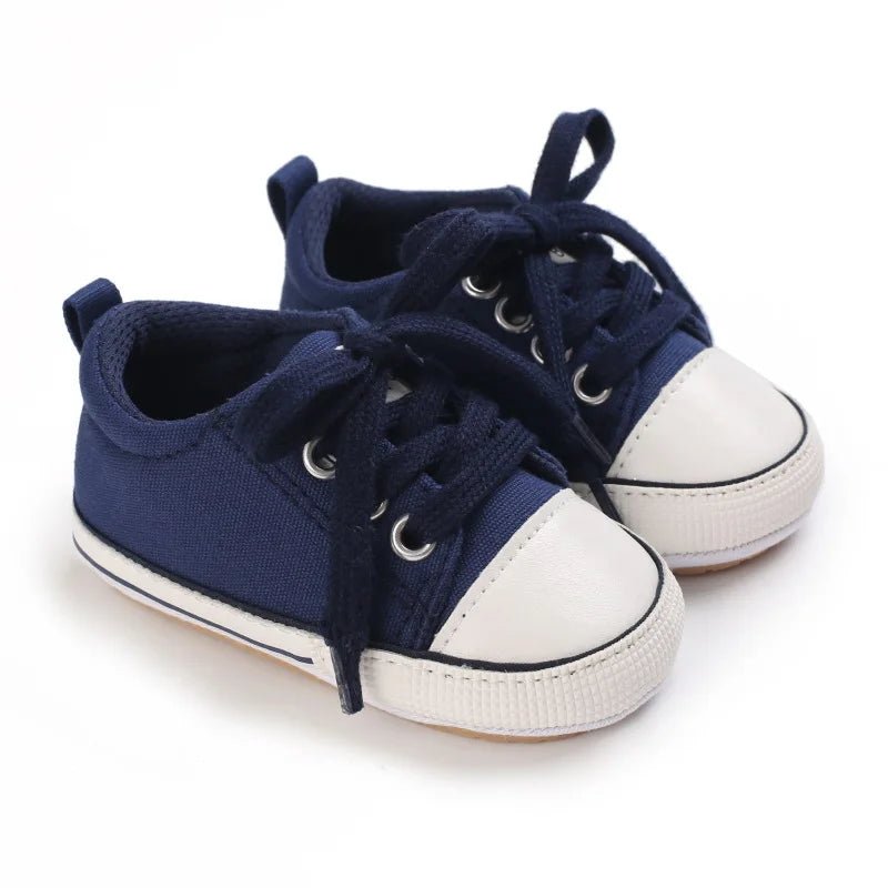 Non - slip Canvas Baby Sneakers (0 - 18M) - Baby Care Shop