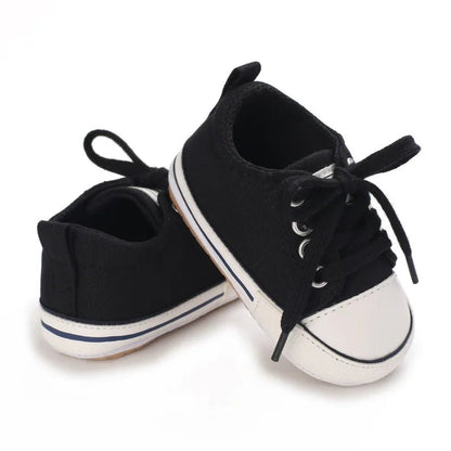 Non - slip Canvas Baby Sneakers (0 - 18M) - Baby Care Shop