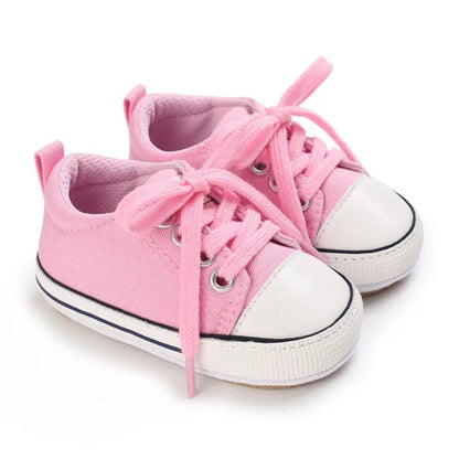 Non - slip Canvas Baby Sneakers (0 - 18M) - Baby Care Shop