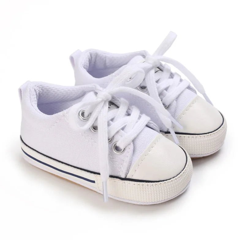 Non - slip Canvas Baby Sneakers (0 - 18M) - Baby Care Shop