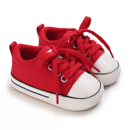 Non - slip Canvas Baby Sneakers (0 - 18M) - Baby Care Shop