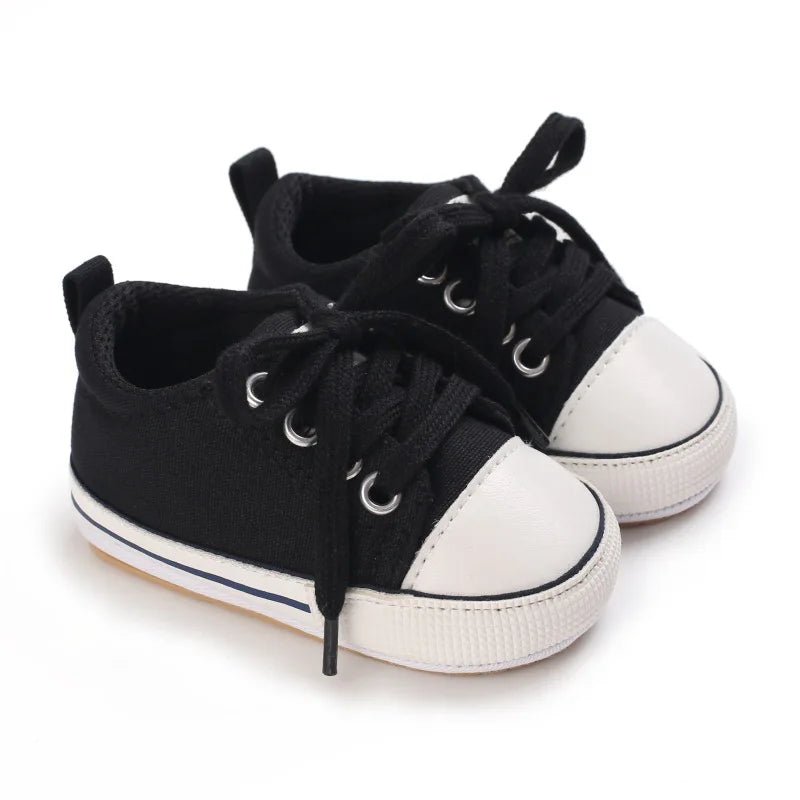 Non - slip Canvas Baby Sneakers (0 - 18M) - Baby Care Shop