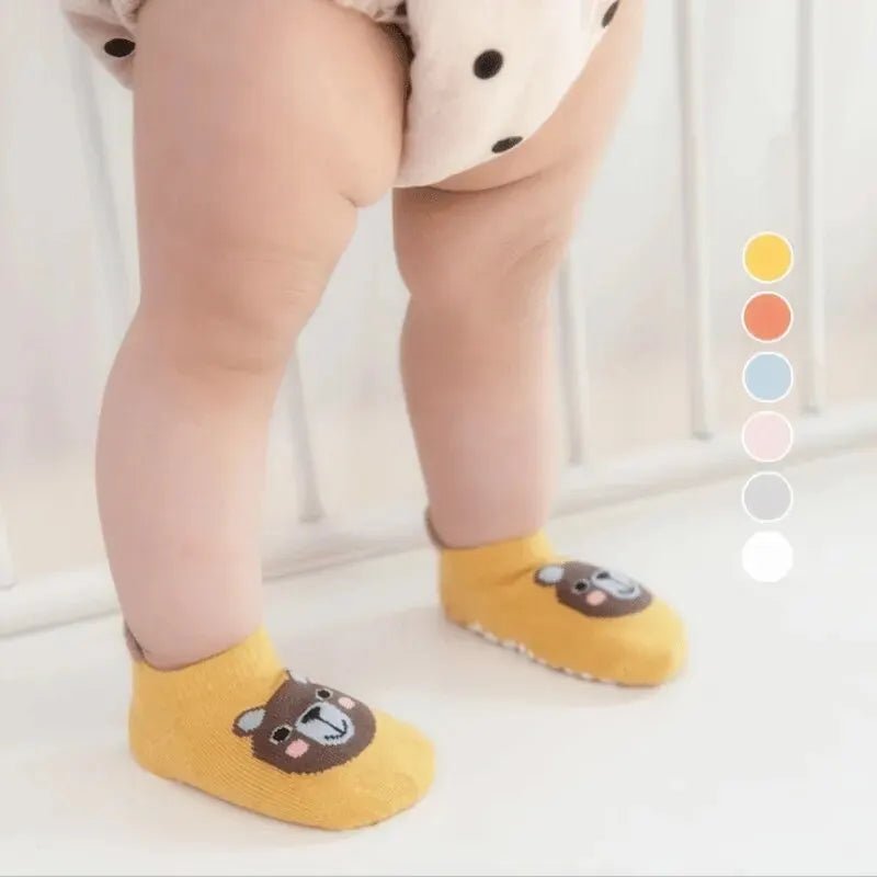 Non - Slip Cartoon Baby Socks (3 Pairs) - Baby Care Shop