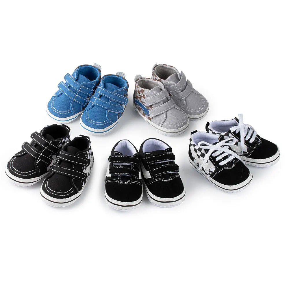 Plaid Canvas Sneakers (Newborn First Walkers) - Baby Care Shop