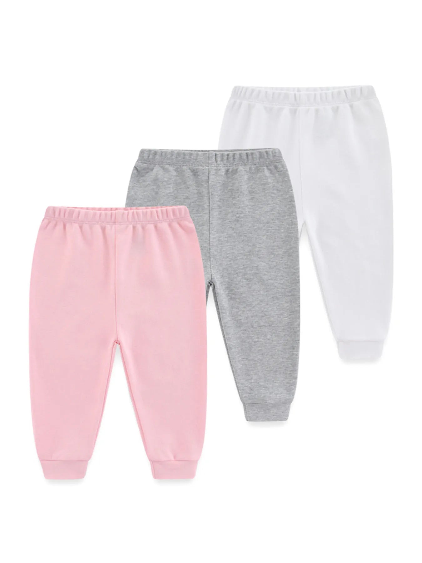 Solid Color Cotton Pants Set (3 Pcs) - Baby Care Shop