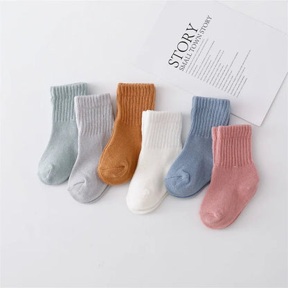 Solid Soft Cotton Infant Socks (0 - 12M) - Baby Care Shop