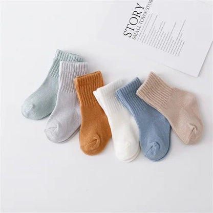 Solid Soft Cotton Infant Socks (0 - 12M) - Baby Care Shop