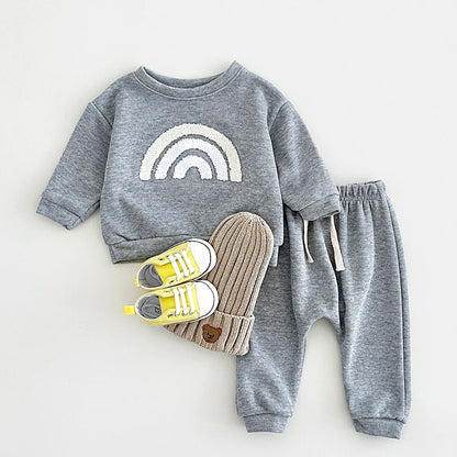 Spring/Autumn Cotton Baby Set: Sweatshirt and Pants (0 - 3Y) - Baby Care Shop