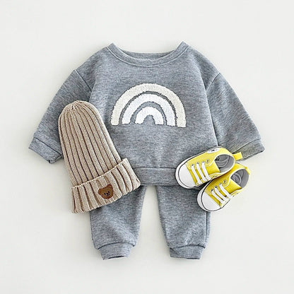 Spring/Autumn Cotton Baby Set: Sweatshirt and Pants (0 - 3Y) - Baby Care Shop