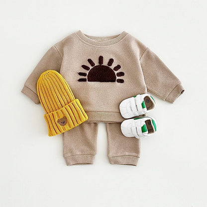 Spring/Autumn Cotton Baby Set: Sweatshirt and Pants (0 - 3Y) - Baby Care Shop