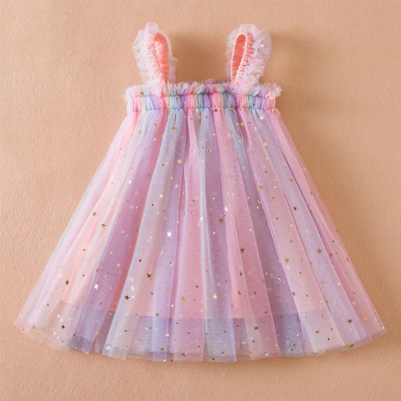 Starry Moon Mesh Dress: Summer Princess Outfit - Baby Care Shop