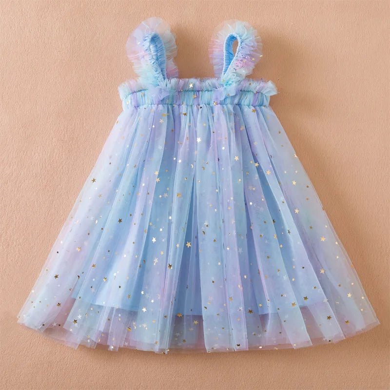 Starry Moon Mesh Dress: Summer Princess Outfit - Baby Care Shop