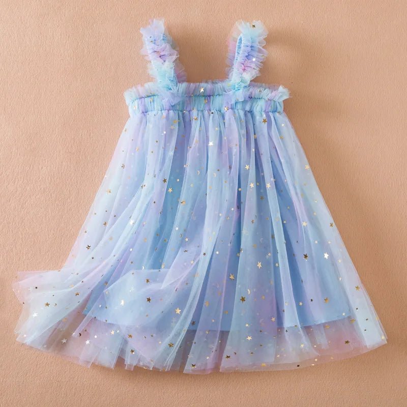 Starry Moon Mesh Dress: Summer Princess Outfit - Baby Care Shop