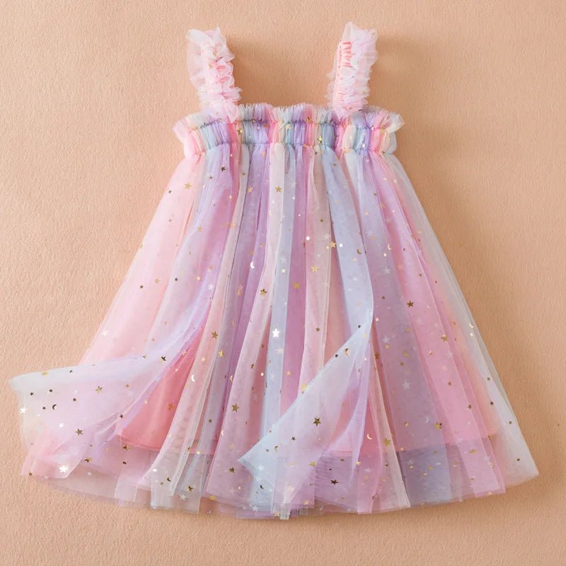 Starry Moon Mesh Dress: Summer Princess Outfit - Baby Care Shop