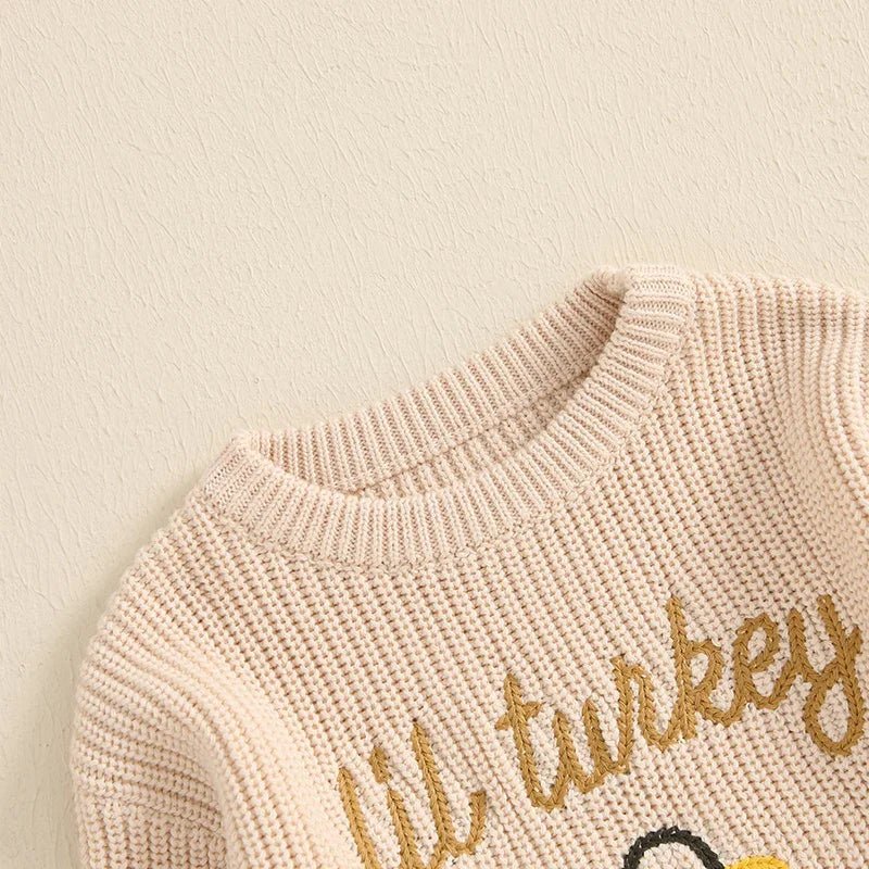 Thanksgiving Turkey Embroidered Sweater (Toddler) - Baby Care Shop