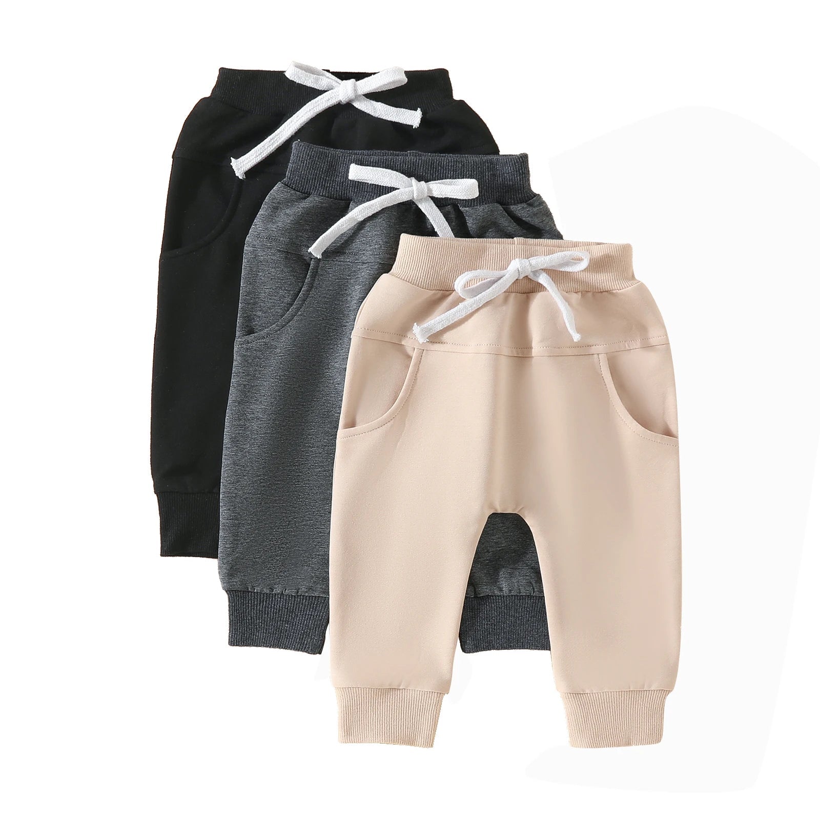 Toddler Boys' Sweatpants: Pack of 3 Elastic Waist Sport Pants - Baby Care Shop