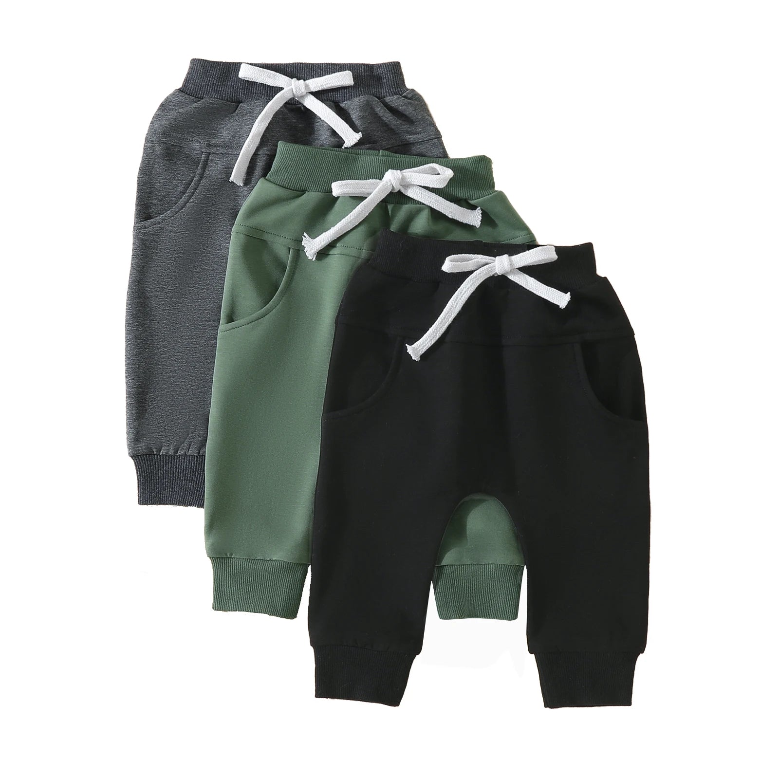 Toddler Boys' Sweatpants: Pack of 3 Elastic Waist Sport Pants - Baby Care Shop