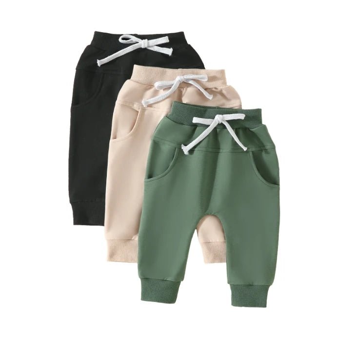 Toddler Boys' Sweatpants: Pack of 3 Elastic Waist Sport Pants - Baby Care Shop