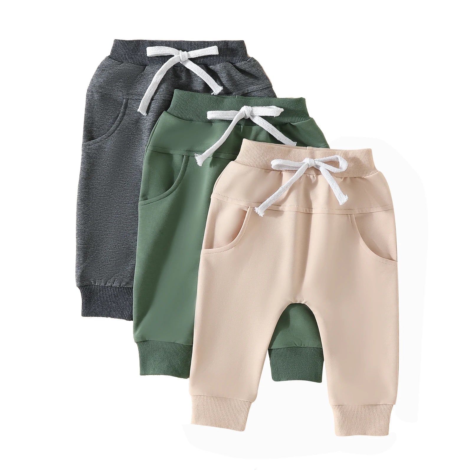 Toddler Boys' Sweatpants: Pack of 3 Elastic Waist Sport Pants - Baby Care Shop