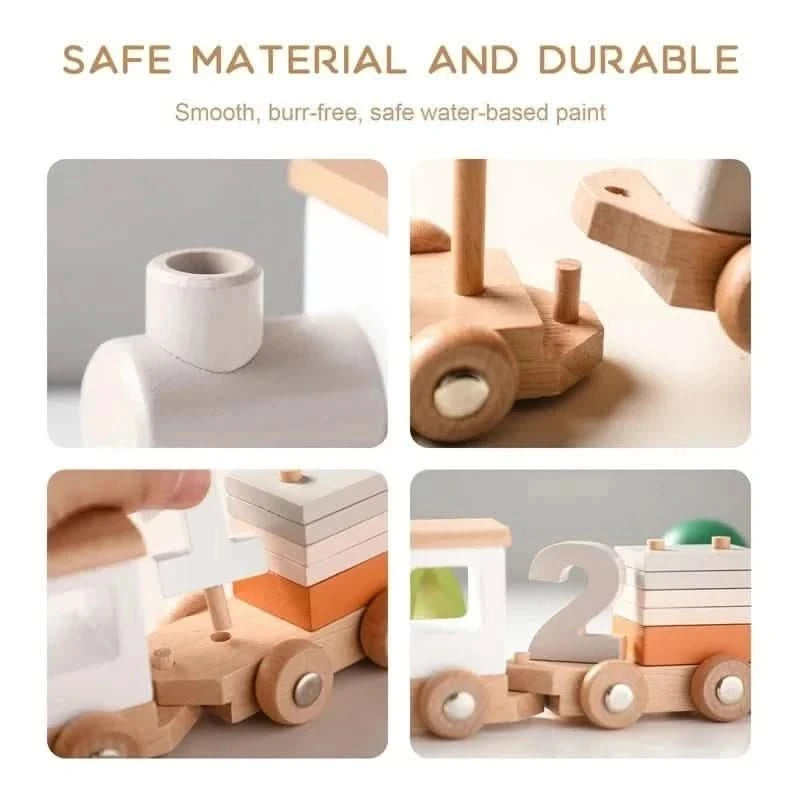 Wooden Train Baby Toy - Baby Care Shop