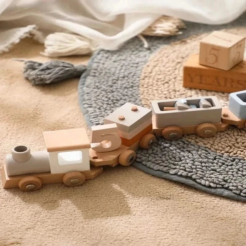 Wooden Train Baby Toy - Baby Care Shop