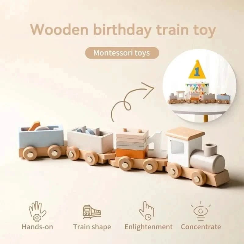 Wooden Train Baby Toy - Baby Care Shop